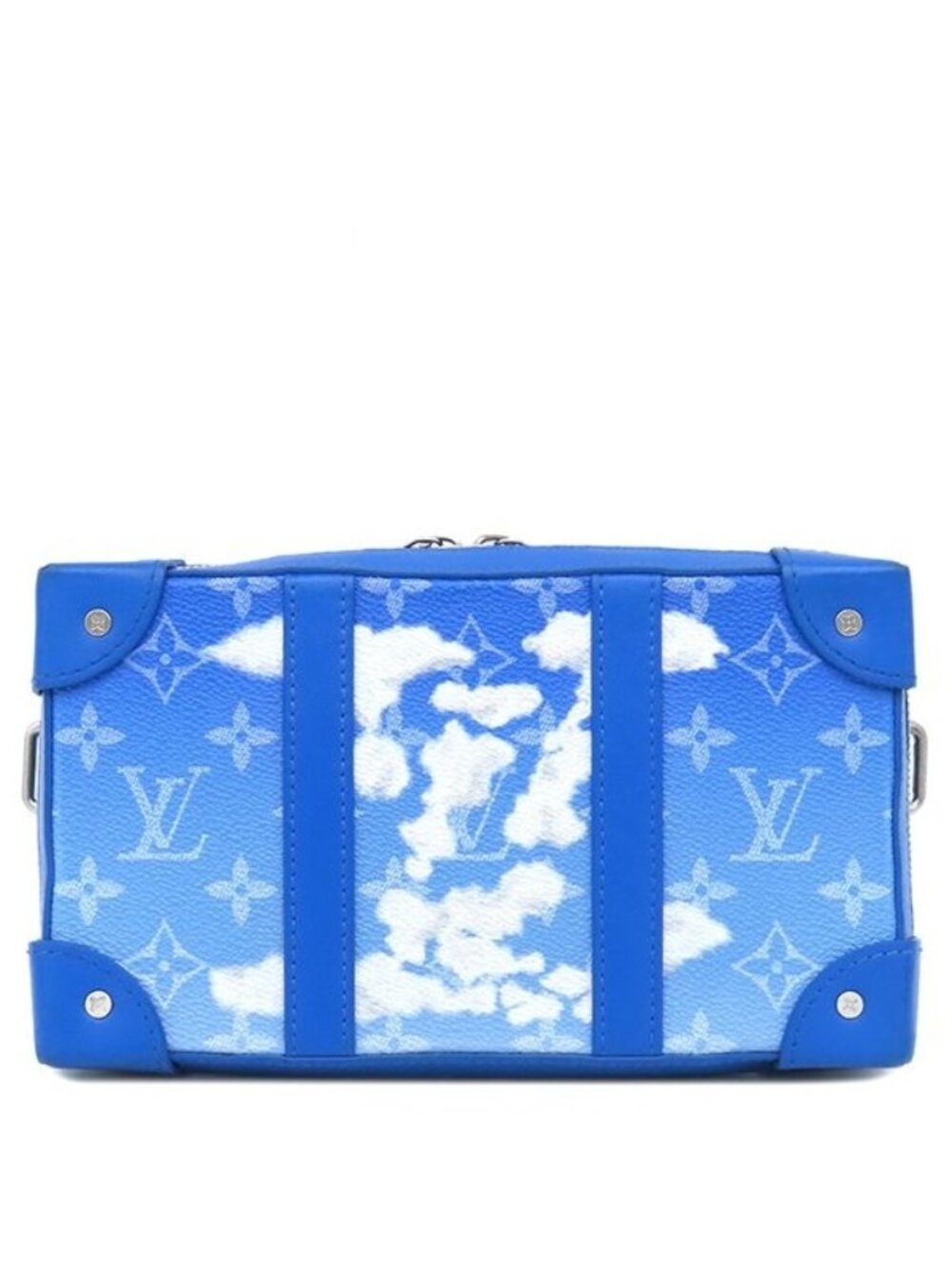 Louis Vuitton Belt Bag Soft Trunk Wallet Leather Monogram Clouds Canvas Silver